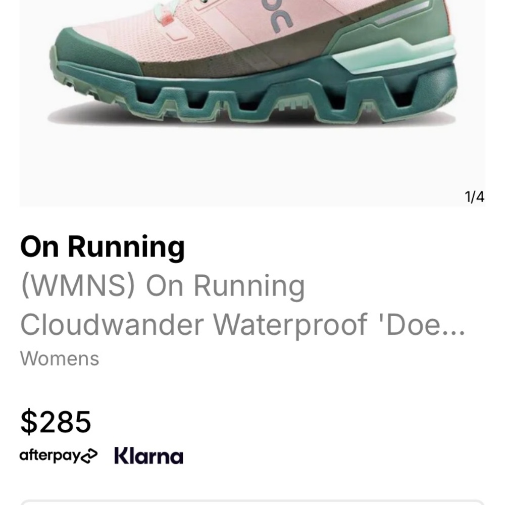 On Running Athletic Shoes Pink and Green with Chunky Sole and Enhanced Traction